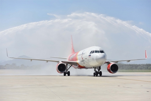 Vietjet khai trương chuyến bay đầu tiên đường bay Đà Nẵng - Bangkok.